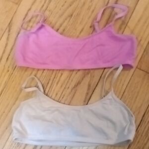 Cat & Jack Pink and Cream Bralette Set